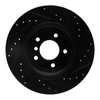 E-Line Drilled & Slotted Black Brake Rotor, 2004-2010 BMW, Position: Rear Left - image 2