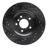 E-Line Drilled & Slotted Black Brake Rotor, 2004-2010 BMW, Position: Rear Right - image 4