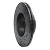 E-Line Drilled & Slotted Black Brake Rotor, 2006-2013 BMW, Position: Front Left - image 1