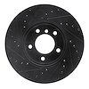 E-Line Drilled & Slotted Black Brake Rotor, 2006-2013 BMW, Position: Front Right - image 1