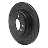 E-Line Drilled & Slotted Black Brake Rotor, 2006-2013 BMW, Position: Rear Left - image 1