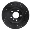 E-Line Drilled & Slotted Black Brake Rotor, 2006-2013 BMW, Position: Rear Left - image 4
