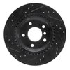 E-Line Drilled & Slotted Black Brake Rotor, 2006-2013 BMW, Position: Rear Right - image 3