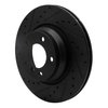 E-Line Drilled & Slotted Black Brake Rotor, 2006-2012 BMW, Position: Front Left - image 2