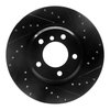 E-Line Drilled & Slotted Black Brake Rotor, 2006-2012 BMW, Position: Front Right - image 3