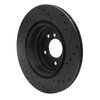 E-Line Drilled & Slotted Black Brake Rotor, 2006-2015 BMW, Position: Rear Left - image 2