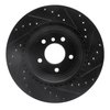 E-Line Drilled & Slotted Black Brake Rotor, 2006-2015 BMW, Position: Rear Left - image 3
