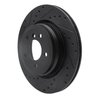 E-Line Drilled & Slotted Black Brake Rotor, 2006-2015 BMW, Position: Rear Left - image 4