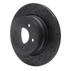 E-Line Drilled & Slotted Black Brake Rotor, 2006-2010 BMW, Position: Rear Left - image 2