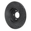 E-Line Drilled & Slotted Black Brake Rotor, 2005-2008 BMW, Position: Rear Left - image 4