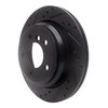 E-Line Drilled & Slotted Black Brake Rotor, 2006-2015 BMW, Position: Rear Left - image 2