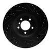 E-Line Drilled & Slotted Black Brake Rotor, 2007-2015 BMW, Position: Front Left - image 3