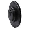 E-Line Drilled & Slotted Black Brake Rotor, 2007-2015 BMW, Position: Front Left - image 4