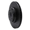E-Line Drilled & Slotted Black Brake Rotor, 2007-2015 BMW, Position: Front Right - image 2