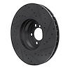 E-Line Drilled & Slotted Black Brake Rotor, 2007-2008 BMW, Position: Front Left - image 1