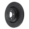 E-Line Drilled & Slotted Black Brake Rotor, 2007-2008 BMW, Position: Rear Right - image 2