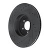 E-Line Drilled & Slotted Black Brake Rotor, 2007-2008 BMW, Position: Rear Right - image 4