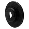 E-Line Drilled & Slotted Black Brake Rotor, 2006-2013 BMW, Position: Front Left - image 2