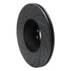 E-Line Drilled & Slotted Black Brake Rotor, 2007-2021 BMW, Position: Front Right - image 2