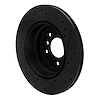 E-Line Drilled & Slotted Black Brake Rotor, 2008-2013 BMW, Position: Rear Left - image 1
