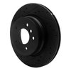 E-Line Drilled & Slotted Black Brake Rotor, 2008-2013 BMW, Position: Rear Left - image 4