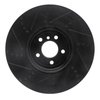 E-Line Drilled & Slotted Black Brake Rotor, 2009-2017 BMW, Position: Right Front - image 2