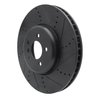 E-Line Drilled & Slotted Black Brake Rotor, 2009-2017 BMW, Position: Right Front - image 3