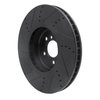E-Line Drilled & Slotted Black Brake Rotor, 2009-2017 BMW, Position: Right Front - image 4