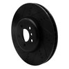 E-Line Drilled & Slotted Black Brake Rotor, 2009-2017 BMW, Position: Left Front - image 4