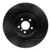 E-Line Drilled & Slotted Black Brake Rotor, 2009-2019 BMW, Position: Rear Left - image 3