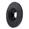 E-Line Drilled & Slotted Black Brake Rotor, 2009-2016 BMW, Position: Front Right - image 4