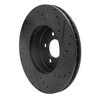 E-Line Drilled & Slotted Black Brake Rotor, 2011-2019 BMW, Position: Front Left - image 3