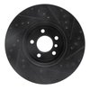 E-Line Drilled & Slotted Black Brake Rotor, 2011-2019 BMW, Position: Front Left - image 4