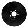 E-Line Drilled & Slotted Black Brake Rotor, 2010-2018 BMW, Position: Right Front - image 2