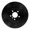 E-Line Drilled & Slotted Black Brake Rotor, 2011-2016 BMW, Position: Front Left - image 3