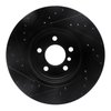 E-Line Drilled & Slotted Black Brake Rotor, 2011-2016 BMW, Position: Front Right - image 2