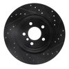 E-Line Drilled & Slotted Black Brake Rotor, 2011-2016 BMW, Position: Rear Left - image 2