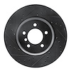 E-Line Drilled & Slotted Black Brake Rotor, 2011-2016 BMW, Position: Front Left - image 1