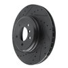 E-Line Drilled & Slotted Black Brake Rotor, 2011-2016 BMW, Position: Front Left - image 2