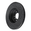 E-Line Drilled & Slotted Black Brake Rotor, 2011-2016 BMW, Position: Front Left - image 4