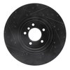 E-Line Drilled & Slotted Black Brake Rotor, 2011-2016 BMW, Position: Front Right - image 2