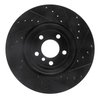 E-Line Drilled & Slotted Black Brake Rotor, 2010-2019 BMW, Position: Rear Left - image 2