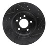 E-Line Drilled & Slotted Black Brake Rotor, 2011-2016 BMW, Position: Rear Left - image 2