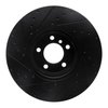 E-Line Drilled & Slotted Black Brake Rotor, 2012-2021 BMW, Position: Front Right - image 3