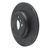 E-Line Drilled & Slotted Black Brake Rotor, 2012-2020 BMW, Position: Rear Left - image 3