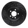 E-Line Drilled & Slotted Black Brake Rotor, 2012-2020 BMW, Position: Rear Right - image 3
