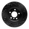 E-Line Drilled & Slotted Black Brake Rotor, 2012-2021 BMW, Position: Rear Left - image 3