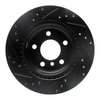 E-Line Drilled & Slotted Black Brake Rotor, 2012-2021 BMW, Position: Rear Right - image 2