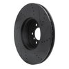 E-Line Drilled & Slotted Black Brake Rotor, 2013-2020 BMW, Position: Front Left - image 2