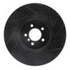 E-Line Drilled & Slotted Black Brake Rotor, 2013-2020 BMW, Position: Front Left - image 3